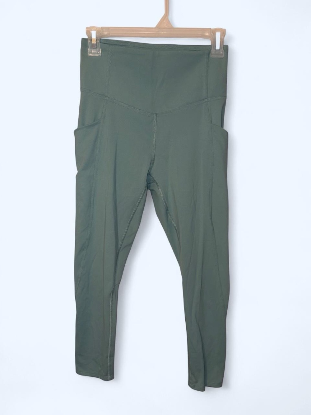Small Petite Danskin Teal High-Waisted Leggings with Reflective Details